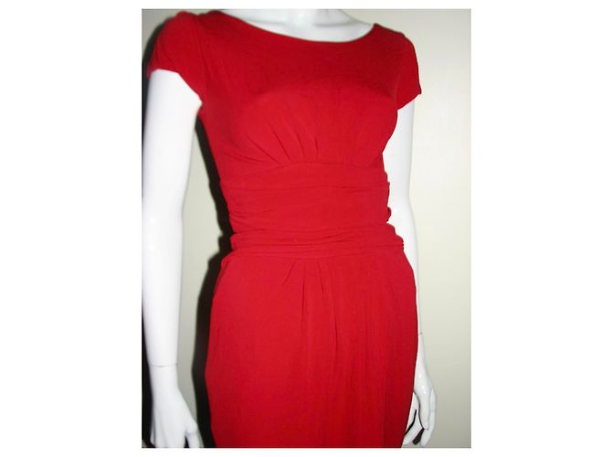 Vestido rojo con drapeado Moschino Cheap And Chic Roja - vista 2