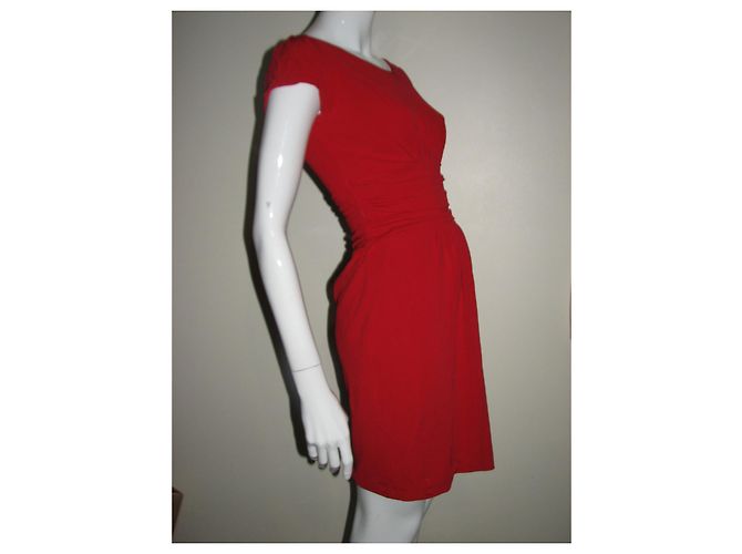 Vestido rojo con drapeado Moschino Cheap And Chic Roja - vista 4