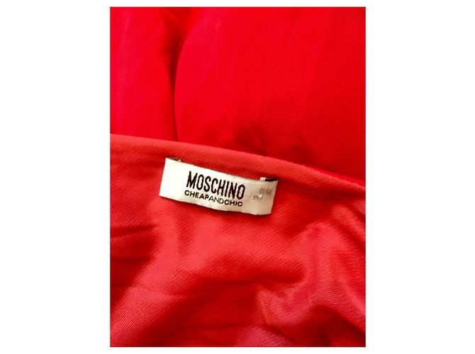 Vestido rojo con drapeado Moschino Cheap And Chic Roja - vista 5