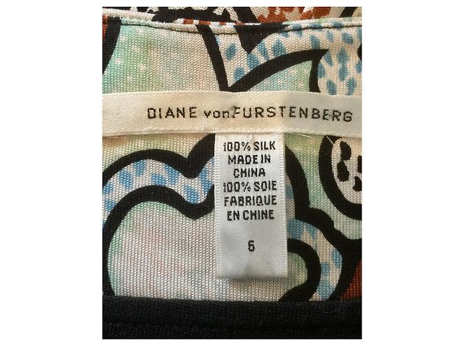 Diane Von Furstenberg Darly Seide Vintage Kleid Mehrfarben - Ansicht 5