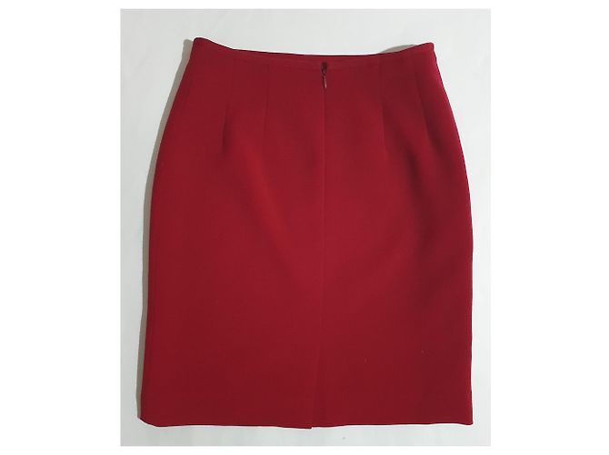 Falda de lana roja Calvin Klein - vista 2