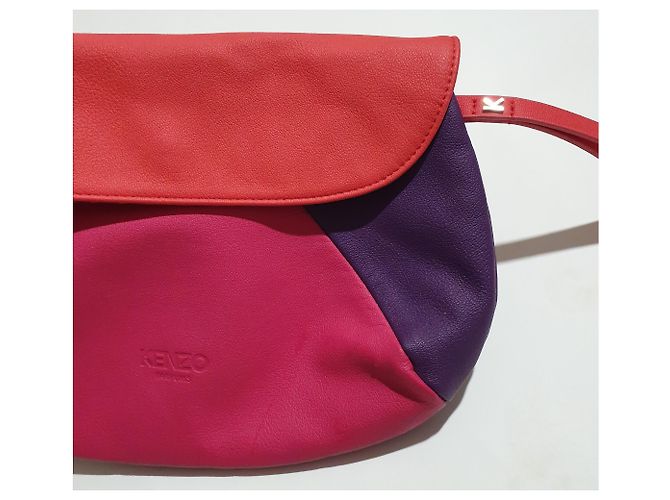 Bolso de mano Kenzo Rosa Morado Coral Poliuretano Multicolor Púrpura - vista 2