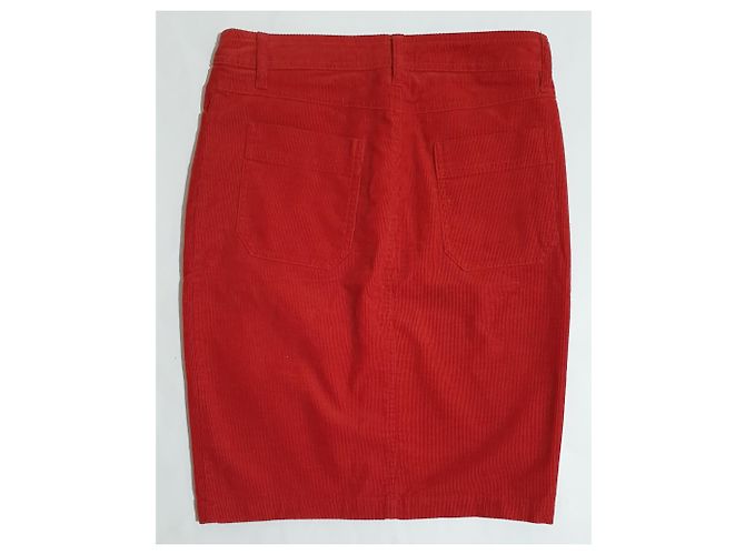 Gonna Sessun in cotone rossa Rosso - vista 2