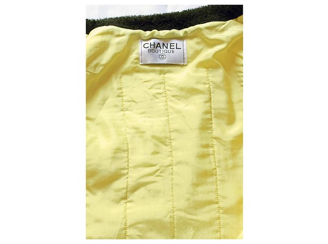 Wunderschöne Chanel Boutique Terry Stoffjacke Gelb - Ansicht 4