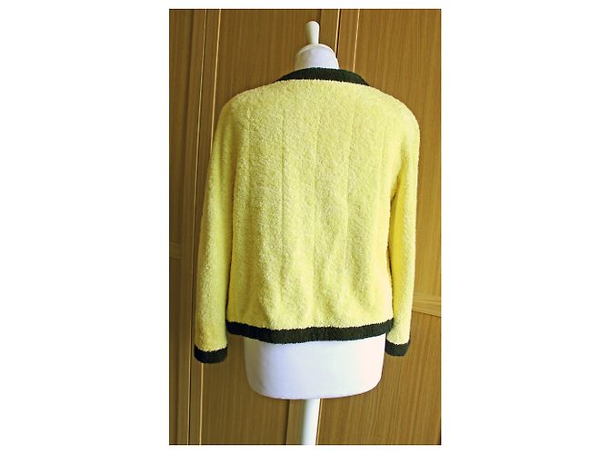 Wunderschöne Chanel Boutique Terry Stoffjacke Gelb - Ansicht 8