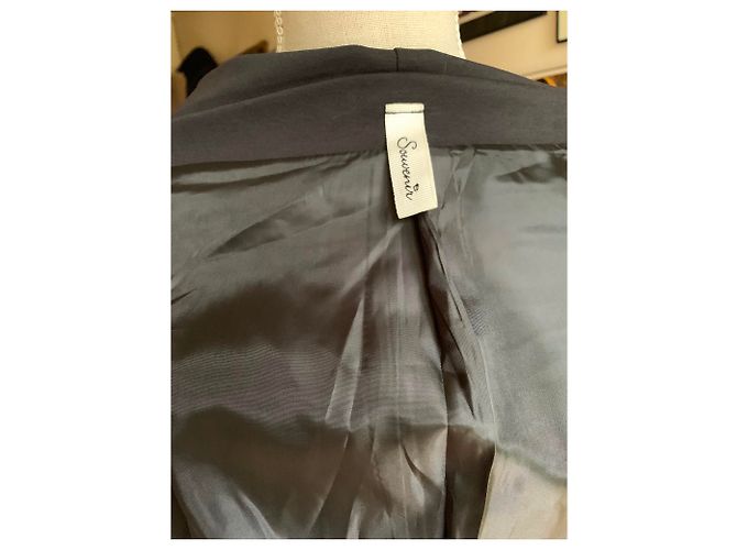 Autre Marque Giacca Souvenir con spalle scoperte nera in cotone Nero - vista 5
