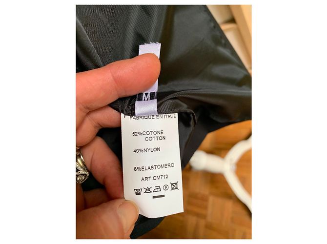 Autre Marque Giacca Souvenir con spalle scoperte nera in cotone Nero - vista 6