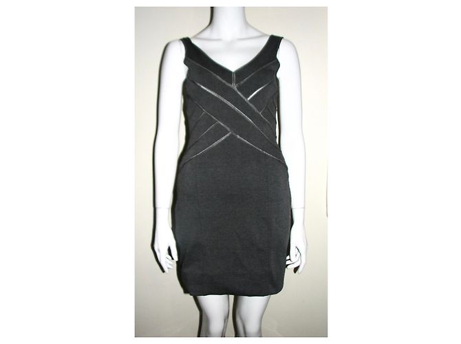 All Saints Abito aderente con dettagli metallici Argento Grigio - vista 3
