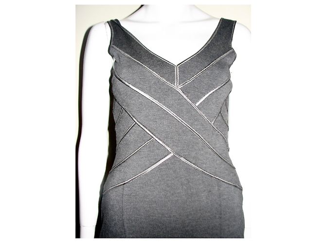 All Saints Abito aderente con dettagli metallici Argento Grigio - vista 4