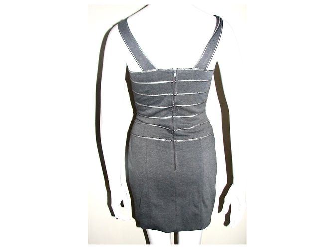 All Saints Abito aderente con dettagli metallici Argento Grigio - vista 6