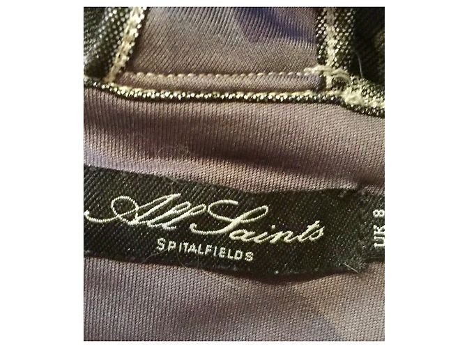 All Saints Abito aderente con dettagli metallici Argento Grigio - vista 7