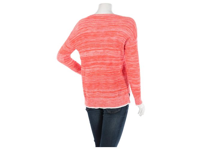 Vince Camuto Pullover Orange Weiß Baumwolle Rayon XS - Ansicht 2