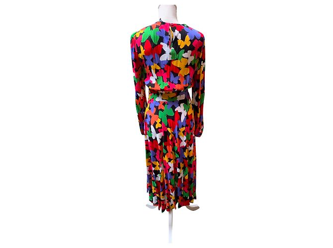 Tara Jarmon Schmetterlingskleid Viscose Mehrfarben - Ansicht 2