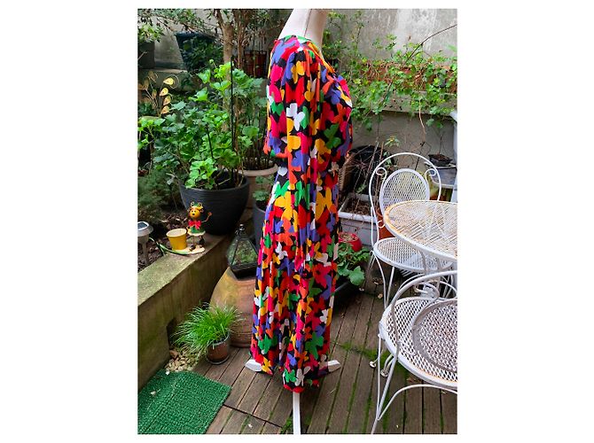 Tara Jarmon Schmetterlingskleid Viscose Mehrfarben - Ansicht 3