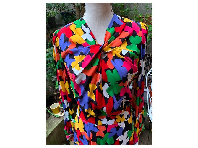 Tara Jarmon Schmetterlingskleid Viscose Mehrfarben - Ansicht 5
