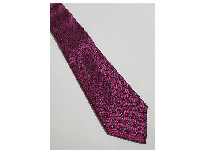Cravatta Ralph Lauren in seta rosa multicolore - vista 2