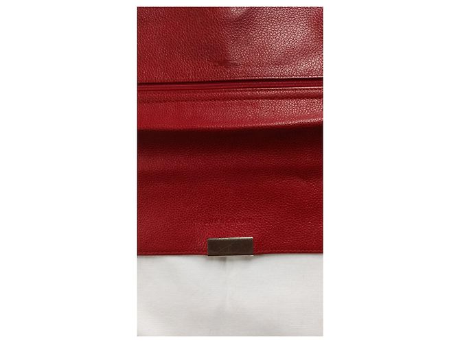 Clutch Longchamp Foulonné em couro vermelho - vista 4