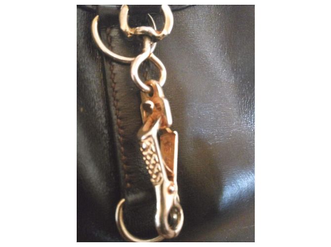 Borsa a mano Hermès Trim in pelle marrone - vista 5