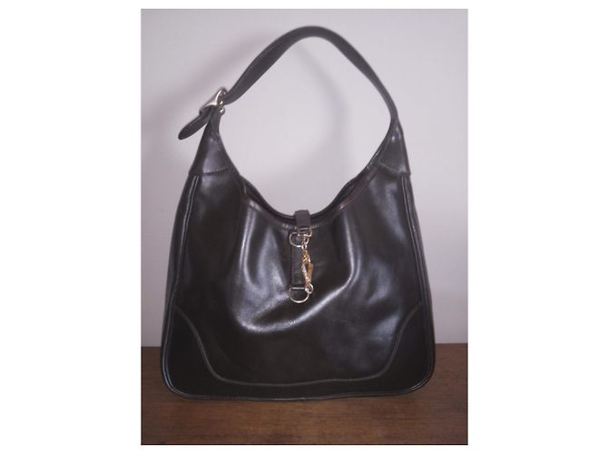 Borsa a mano Hermès Trim in pelle marrone - vista 7