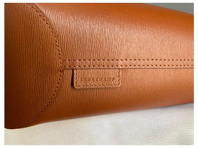 Sac Longchamp Roseau S porté main camel - vue 6