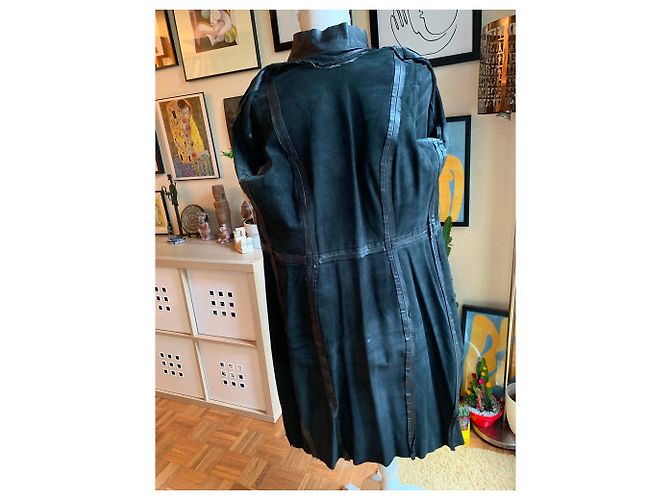 Abito dritto in pelle nera Dsquared2 Nero - vista 8