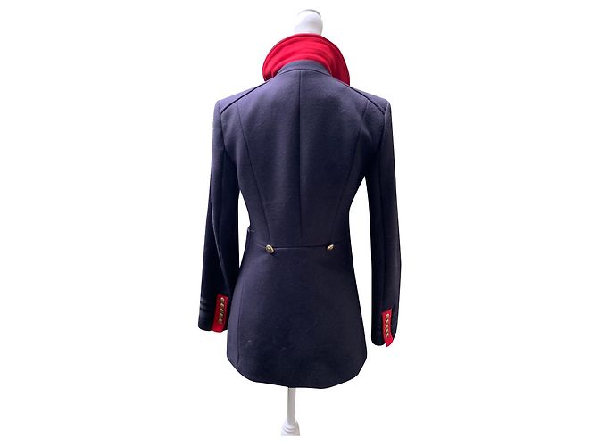 Giacca Zara Blu Scuro con Dettagli Rossi Blu navy - vista 2