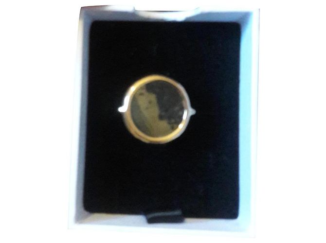 Anello Disc Ginette NY in oro rosa e pirite D'oro - vista 2