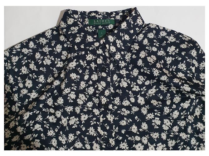 Camicia Ralph Lauren in cotone nera e bianca Nero Bianco - vista 3