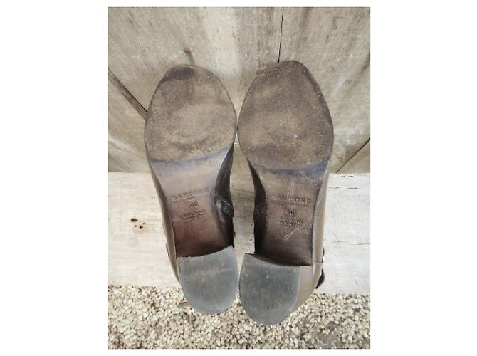Botas Sartore de cuero marrón oscuro talla 40 - vista 6