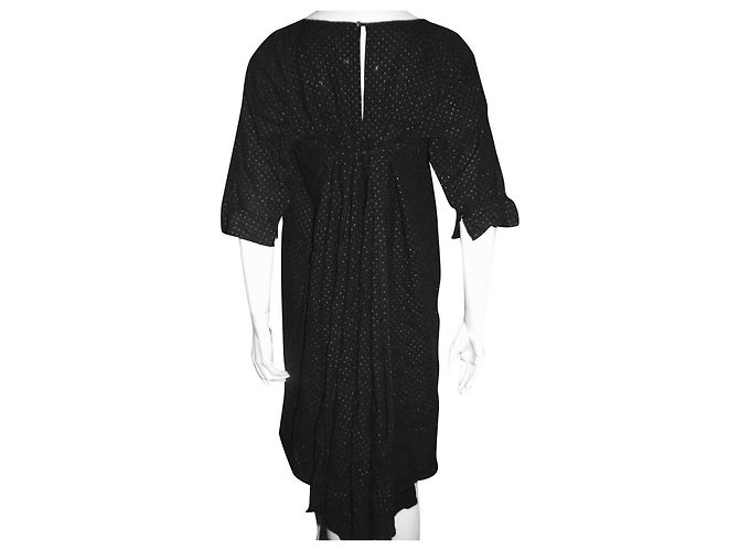 Paul & Joe dress grey cotton with silver star pattern Silvery Dark grey - view 2