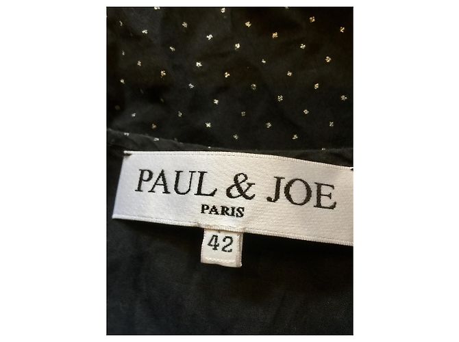 Paul & Joe dress grey cotton with silver star pattern Silvery Dark grey - view 5