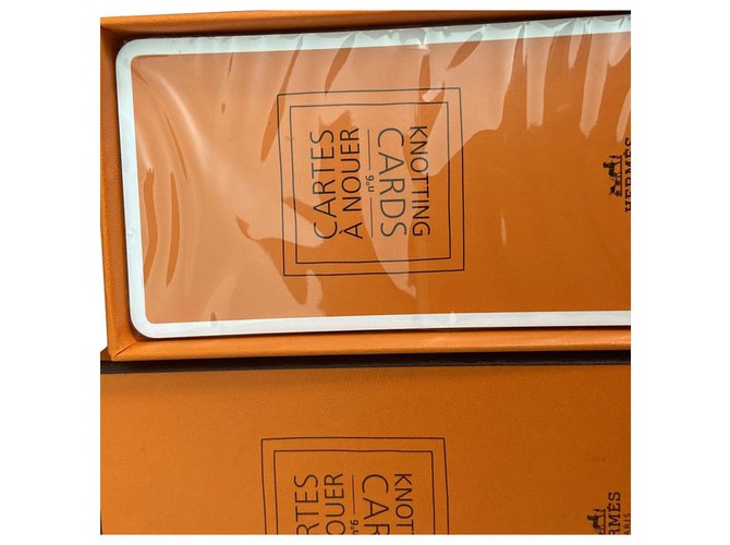 Sciarpa Hermès Plume seta e cashmere arancione - vista 5