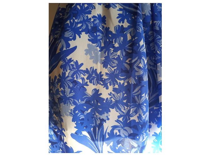 Abito in seta Juicy Couture Bianco e Blu - vista 4