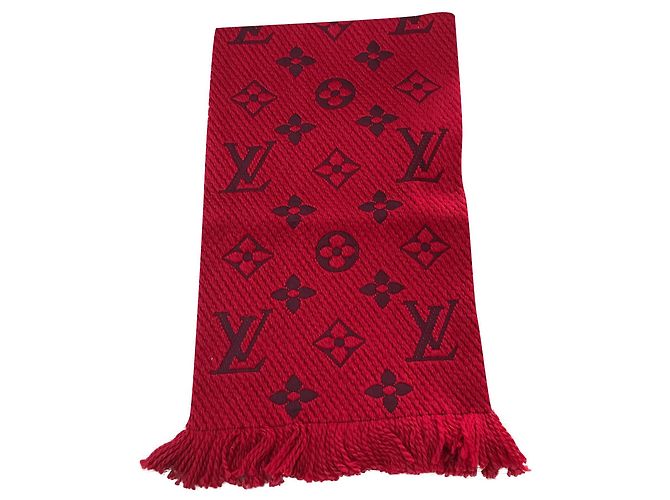 Sciarpa Louis Vuitton Logomania rossa Rosso - vista 2