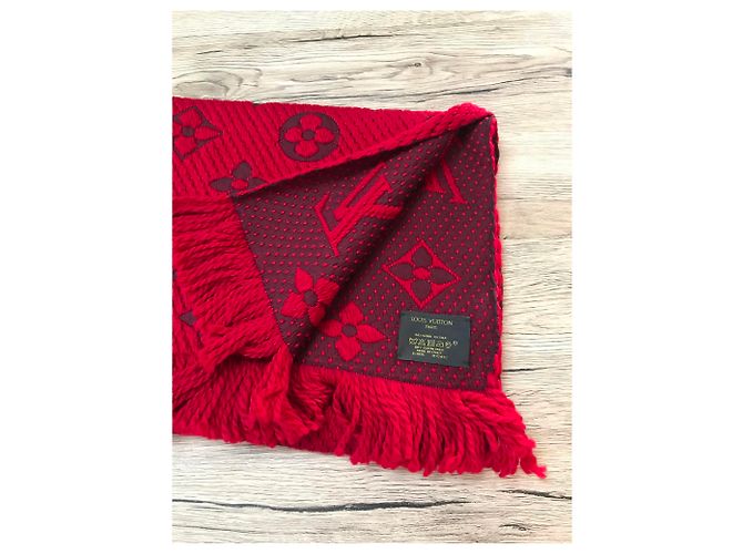 Sciarpa Louis Vuitton Logomania rossa Rosso - vista 5