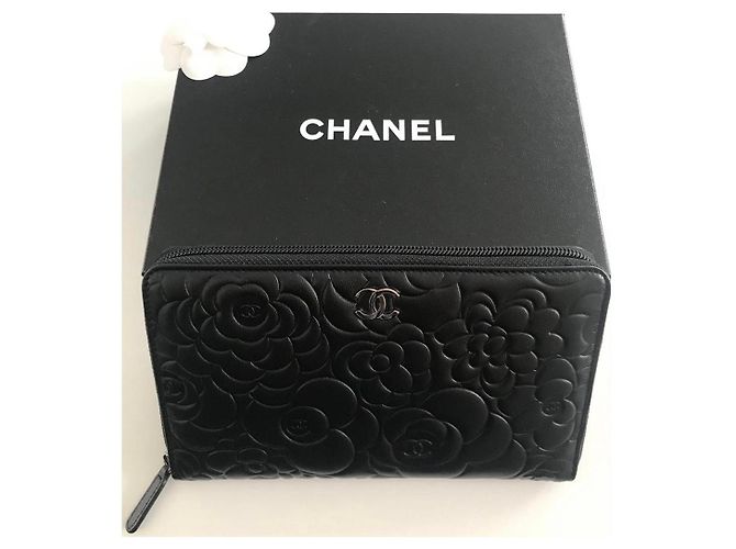 Chanel large wallet pattern Camellia black - view 4