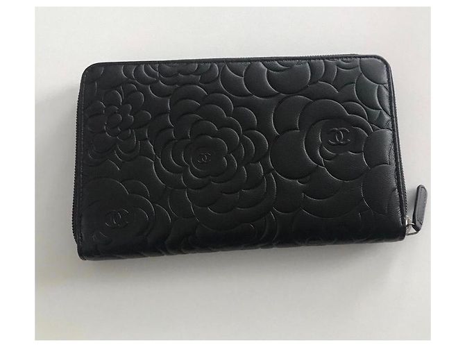 Chanel large wallet pattern Camellia black - view 5