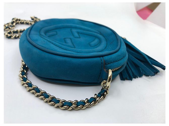 Gucci Mini catena in pelle Soho Nabuk - vista 14