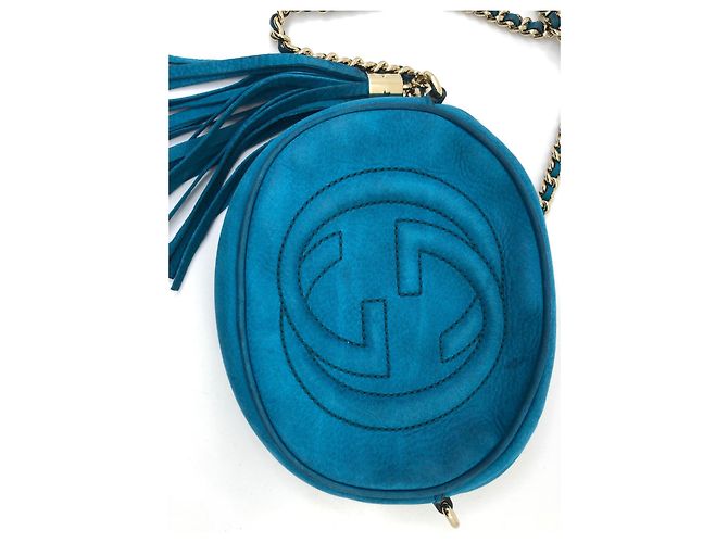 Gucci Mini catena in pelle Soho Nabuk - vista 18