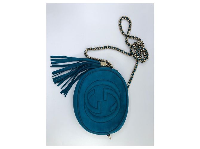 Gucci Mini catena in pelle Soho Nabuk - vista 20