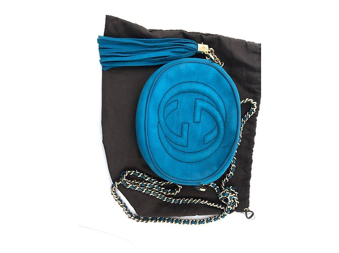 Gucci Mini catena in pelle Soho Nabuk - vista 8