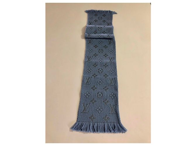 Sciarpe Louis Vuitton logomania shine Blu - vista 5