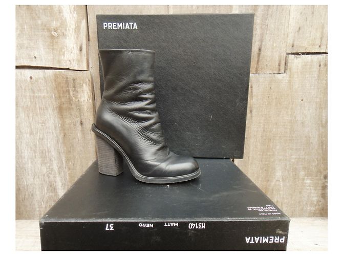 Autre Marque Botas Premiata de cuero negras 37 Negro - vista 3