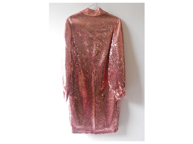 Autre Marque Mantelkleid mit rosa Pailletten Pink - Ansicht 2