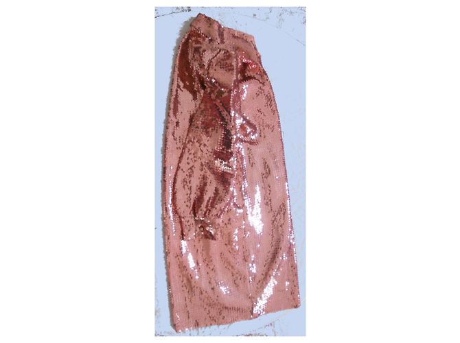 Autre Marque Mantelkleid mit rosa Pailletten Pink - Ansicht 3