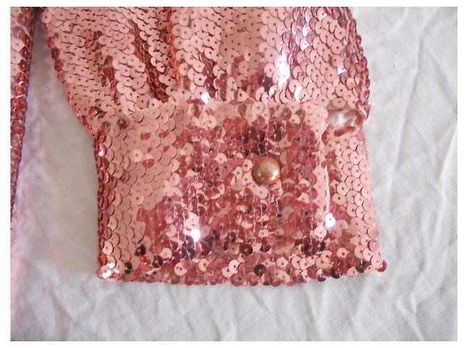 Autre Marque Mantelkleid mit rosa Pailletten Pink - Ansicht 4