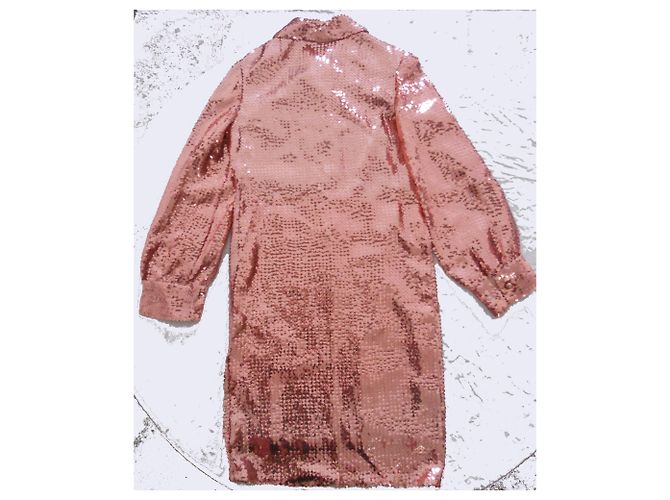 Autre Marque Mantelkleid mit rosa Pailletten Pink - Ansicht 8