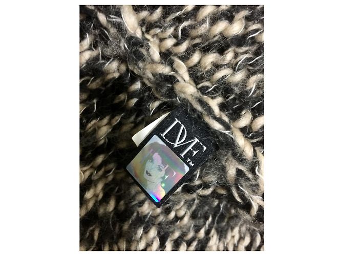 Diane Von Furstenberg DvF Malia Cardigan Mantel Schwarz Beige - Ansicht 4