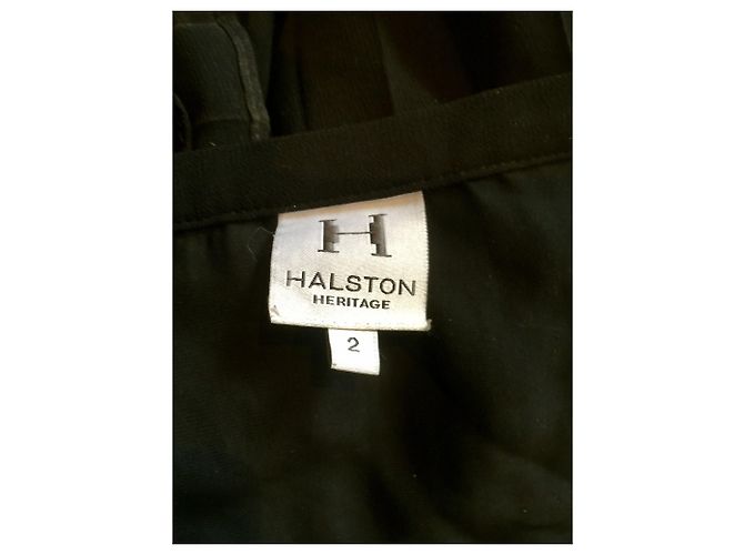 Gonna in chiffon plissé nera Halston Heritage Nero - vista 2