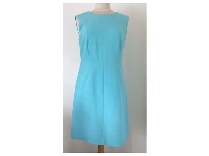 Diane Von Furstenberg Vestido recto DvF Carrie Turquesa - vista 3